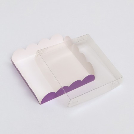 Box for cookies, lilac, 12 x 12 x 3 cm-3