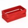Kashpo wooden, two -strip, red, 24.5 x 11.5 x 9 cm