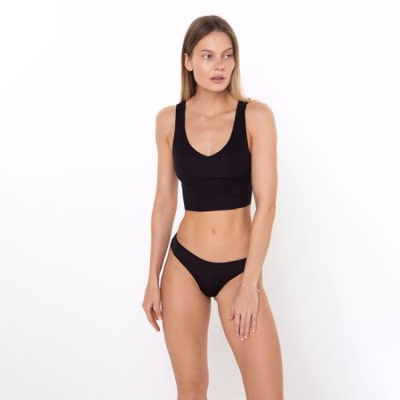 Top seamless female, black color, size 42-44 (m)-2
