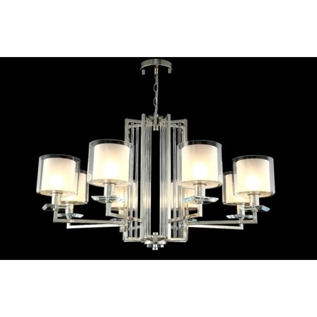 Crystal Lux, Nicolas 3400/308, E14, 8x60 W, 51.3x86x86 cm, Nickel color-1