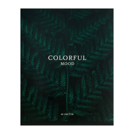 Notebook of 48 sheets in the Calligrata Emerald Cage, covered cardboard, block No. 2, whiteness 75% (gray sheets), mix-2