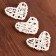 Decor for creativity from the vine "Heart" set of 3 pcs., Size 1 pc. - 6.5 × 6 cm, natural color