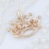 Brooch "Crown", white color in gold