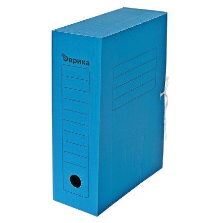 Archive folder with ties, microhofrocard, 100mm, blue, up to 900l.-1