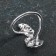 Lotus napkin ring, 4 × 5 cm, silver color