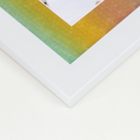 Photo frame plastic, textiles in 2 photos "Dawn" with clothespins, white 27.7x23 cm-1