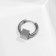 Piercing in the ear "Ring" Cube, d = 12 mm, color silver