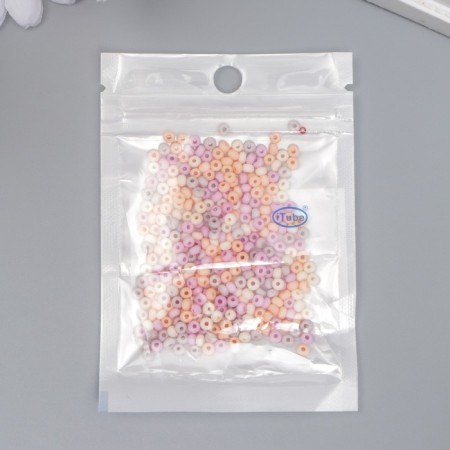 Glass beads 8/0 "Marshmallo. Matte. Melange. Ash-pink" 10 g-2