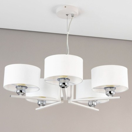 Suspended chandelier Citilux "Tilda" CL469150, 64x64x30 cm, 5x75W, E27, white color-3