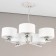 Suspended chandelier Citilux "Tilda" CL469150, 64x64x30 cm, 5x75W, E27, white color