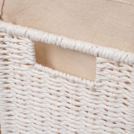 LadoM Belly basket "Classics", rectangular, 37 × 22 × 55 cm, white-3