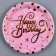 Paper plates “Happy birthday”, set, 6 pcs., Embossing, pink color