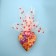 Confectionery "Heart" with a postcard, 60 g