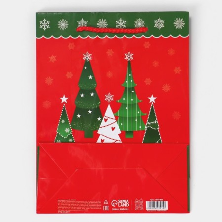 Laminated vertical "Christmas tree", MS 18 x 23 x 8 cm, New Year-5