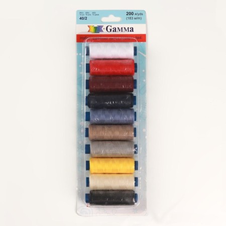 Set of threads 40/2, No. 4, 183 m, 10 pcs, color colorful color-1