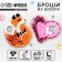 Fleet brooch, embroidery with beads "Fox and heart", 2 pcs.