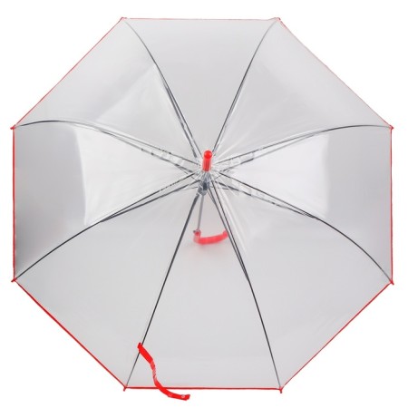 Umbrella - a semiautomatic “style” cane, 8 spokes, r = 51 cm, red color-4