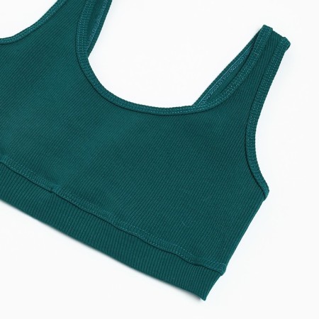 Top female shortened Mist Old School size 48, green color-6