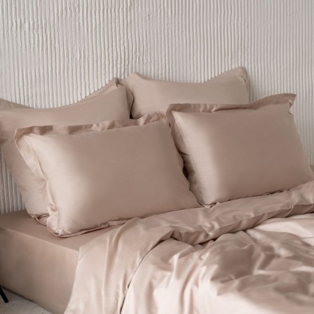KIA pillowcase set, size 50x70 cm, gray-beige color, 2 pcs
