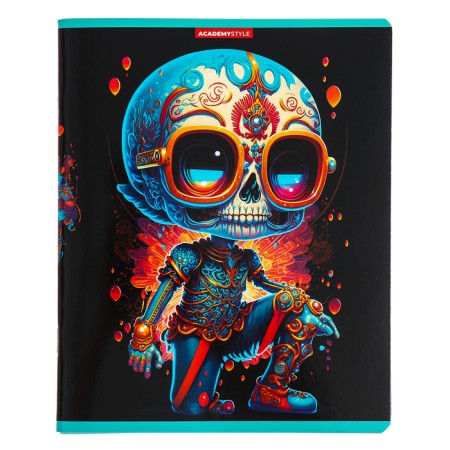 Notebook of 48 sheets in the skeleton cage, cover coated cardboard, UV-lak, mix-6