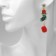 New Year! Earrings "New Year" snowman with toe, colored in gold