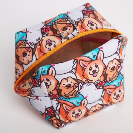 Monetnik cosmetic bag, colorful/orange color-2