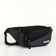 Lightning waist bag, 3 outer pockets, gray/black color