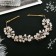Hair accessory "Malvi" flowers and droplets, 21 cm, gold