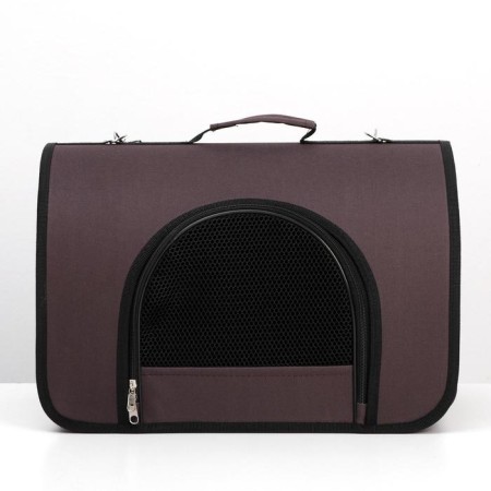 Bag - Animal carrying, 2 entrances, 40 x 25 x 28 cm, brown-1