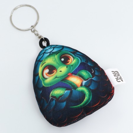 Key keychain soft "snake in the egg", black, for the New Year-2