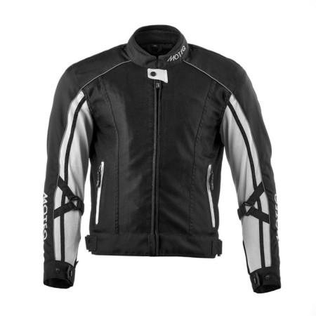 Textile jacket Moteq Rebel, men's, black/white, m