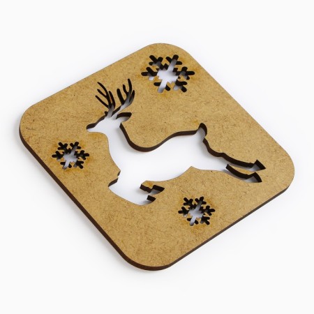 New Year. Standing under the mug "Deer", XDF, 9x9 cm-1