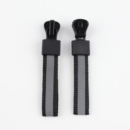 The castle automatic reflective for the zipper "Tractor", No. 5, 10 pcs, black color-1