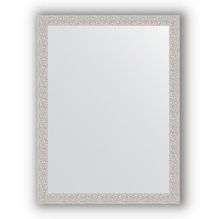 Mirror in the baguette frame - chrome mosaic 46 mm, 61 x 81 cm, evoForm