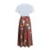 Women's costume (T -shirt/skirt), white/brown color, one size size