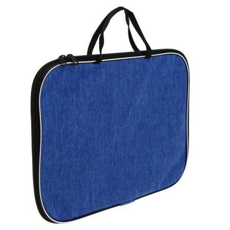 Folder with handles Textile A4, 350 x 270 x 20 mm, "Office", nylon 600D, linen, blue, PM/1-1