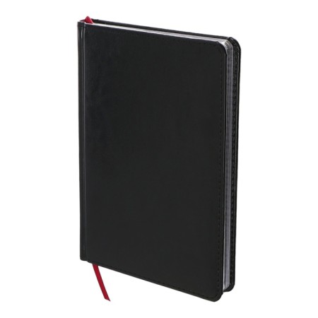 Diary of a low -end A5+, 136 sheets of Sidney Nebraska, hard cover, artificial leather, silver cut, black-1