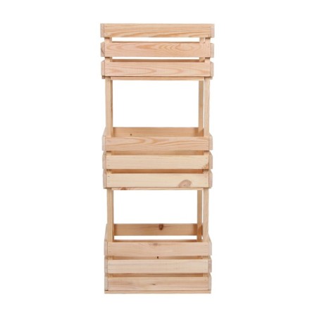 Box for vegetables, 100 × 40 × 30 cm, wooden, three -level, Greengo-1