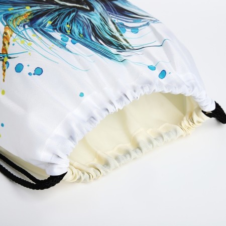 Bag for shoes on the lace, white color-2
