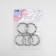 Carabin ring "Bamboo", d = 32/44 mm, thickness - 4 mm, 5 pcs, silver color