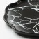 Ceramic Black Marble Coramic plate, 27 cm, black color
