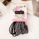Hair gum "Tofi" (set 12 pcs) black and white