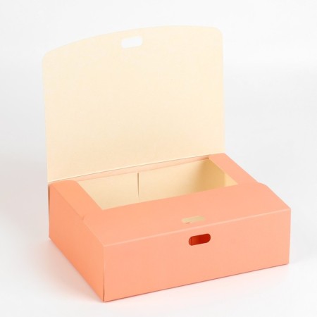 Gift folding box, packaging, “peach”, 16.5 x 12.5 x 5 cm-2