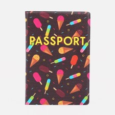 Cover for passport, black color