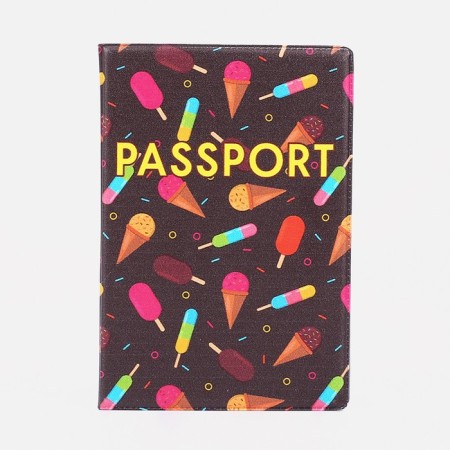 Cover for passport, black color