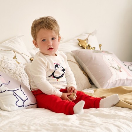 Set: jumper and pants crumb I am "New Year's animals", height 62-68 cm, red/white color-2