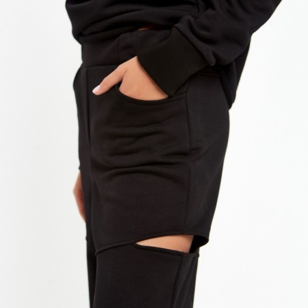 Pants (Joggers) Women's with cuts of Mist p. 46 (height 165), black-3