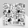 Set of icons (4 pcs.) "Swed", non -colored in ferrous metal