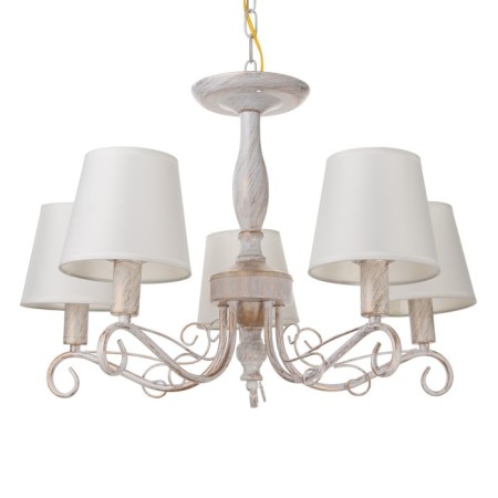 Chandelier 2149/5 E14 40W white with a golden patina 57x57x38 cm Bayerlux-1