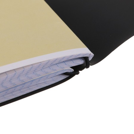 Notebooks A5+, 2 x 48 sheets in the Erichkrause "Folderbook", in a plastic folder, elastic bands, an offset unit, white 100%, black-5